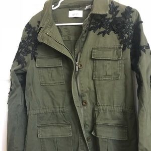 Olive green utility jacket